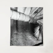 Tenture Escalier spiral noir et blanc (Devant)