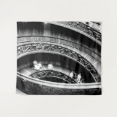 Tenture Escalier spiral noir et blanc (Devant (Horizontal))