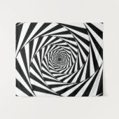 Tenture Escalier spiral noir et blanc Abstrait (Devant (Horizontal))