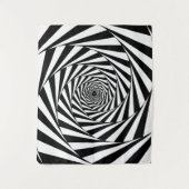 Tenture Escalier spiral noir et blanc Abstrait (Devant)