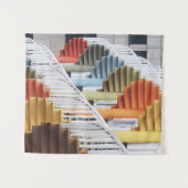 Tenture Escaliers en spirale multicolores (Devant (Horizontal))