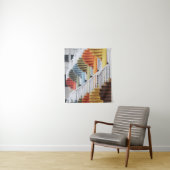 Tenture Escaliers en spirale multicolores (En situation)