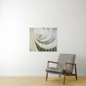 Tenture Escaliers noirs et blancs en spirale (En situation (horizontale))
