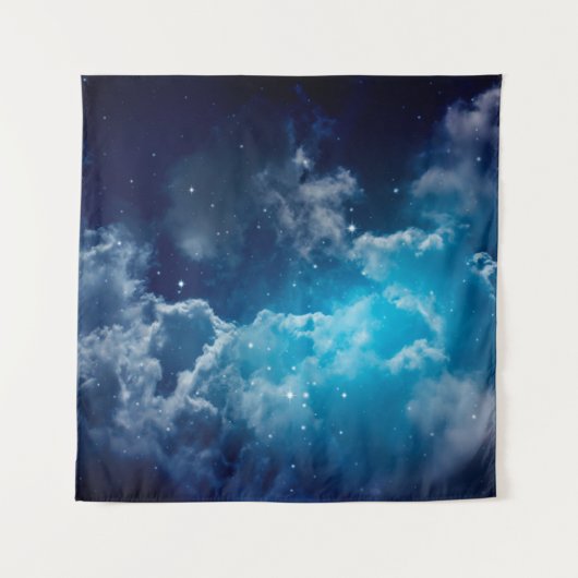 Tenture Espace ciel nocturne avec nuage et étoile, nuit, b (Devant)
