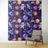 Tenture Espace extra-atmosphérique avec astronaute, Rocket (En situation)