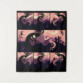 Tenture Esprit du désert de Kokopelli Paysage Terre M (Devant)