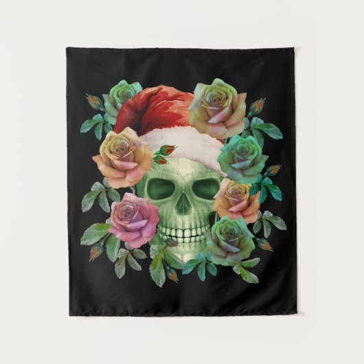 TENTURE ESPRIT VERT PÈRE NOËL ET FLORALE DE NOËL (Devant)