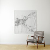 Tenture Esquisse d'Elk contemporaine (En situation (horizontale))