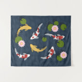 Tenture Étang japonais de poissons Koi (Devant (Horizontal))