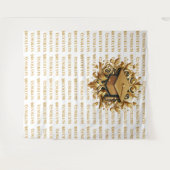 Tenture Étape de graduation de la Parties scintillant d'or (Devant (Horizontal))