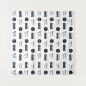 Tenture Étape et répéter les logos personnalisés de l'entr (Devant (Horizontal))