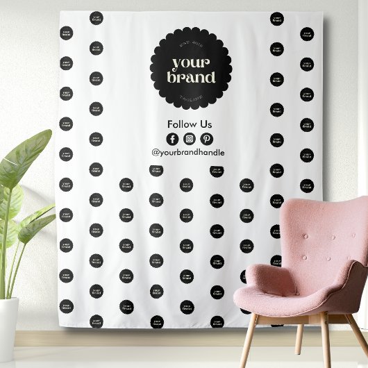 Tenture Étape et répétition de l'événement du logo de l'en