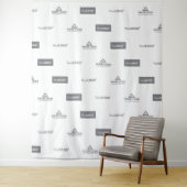 Tenture Étape et répétition du logo de l'entreprise élégan (En situation)