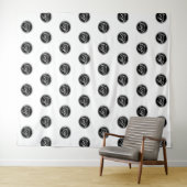 Tenture Étape et répétition du logo personnalisé (En situation (horizontale))