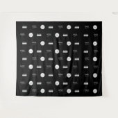 Tenture Étape personnalisée et répéter 3 logos blancs du c (Devant (Horizontal))