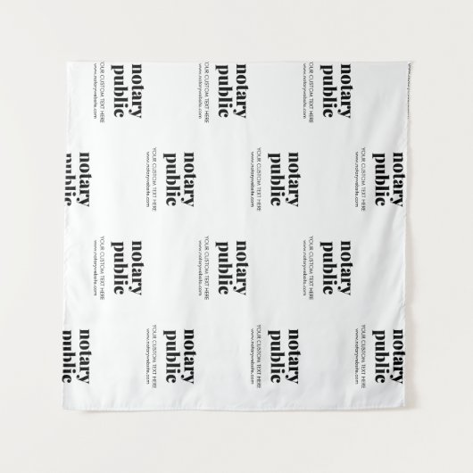 Tenture Étape & Répéter White Notaire Public Modern Event (Devant (Horizontal))