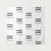 Tenture Étape & Répéter White Notaire Public Modern Event (Devant)