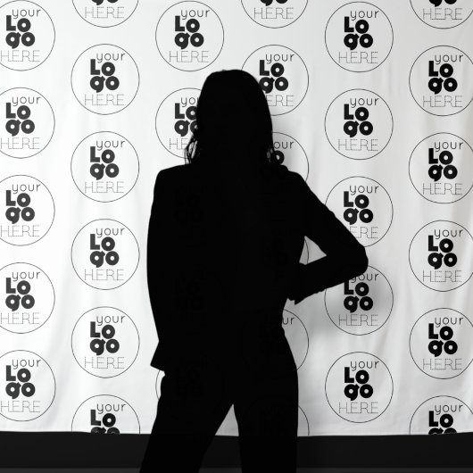 Tenture Étape simple du logo personnalisé et arrière-plan 