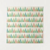 Tenture Étape | Teal de Geo de sud-ouest et triangles de (Devant (Horizontal))