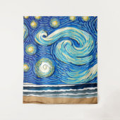 Tenture Etarry Ocean Summer Beach Waves (Devant)