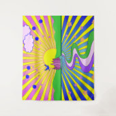 Tenture Été d'amour Psychédélique Soixante-dix Sunburst (Devant)