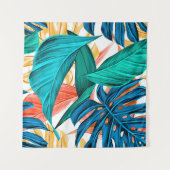 Tenture été tropical feuille exotique (Devant (Horizontal))