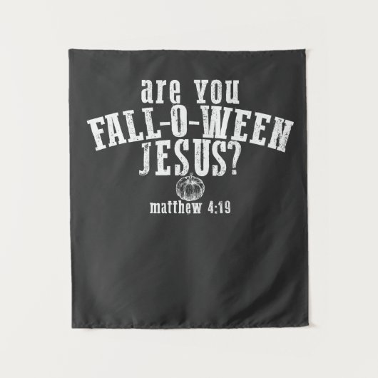Tenture Êtes-vous Fall-O-Ween Jésus-Christ Noël Halloween (Devant)