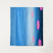 Tenture Ethereal Fantasy Lake with Floating Pink Lotus (Devant)