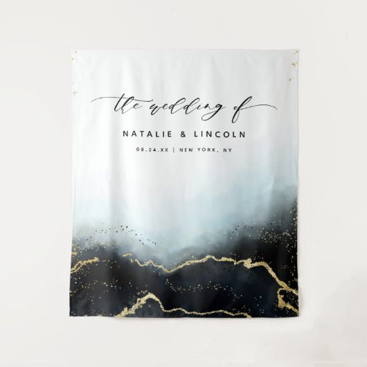 Tenture Ethereal Mist Ombre Marine Bleu Photo Boot fond (Devant)