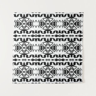 Tenture Ethnic Aztec, Motif Vintage à rayures.