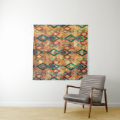Tenture Ethnic boho grunge old pattern. Tribal art print. (En situation (horizontale))