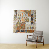 Tenture Ethnic Digital Abstrait : Motif sans faille (En situation)