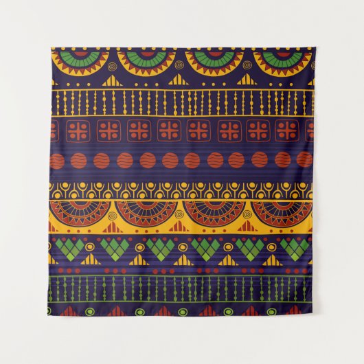 Tenture Ethno Tribal : Conception Motif transparente. (Devant)