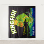 Tenture étiquette de caisse d'asperges de Kingfish dans le (Devant)