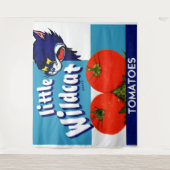 Tenture Étiquette de caisse de tomates Little Wildcat (Devant)