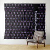 Tenture ÉTOILE DE DAVID | Noir | Décor CHANUKA (En situation (horizontale))