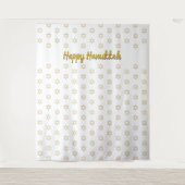 Tenture ÉTOILE DE DAVID | Or | Décor de fond HANUKKAH (Devant)