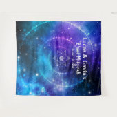 Tenture Etoile de David Purple Blue Galaxy Fond photo (Devant (Horizontal))