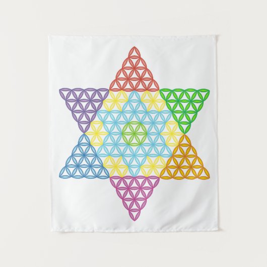 Tenture Étoile Sacrée - Étoile De Vie, 04/3D-CF. (Devant)