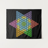 Tenture Étoile Sacrée - Étoile De Vie, 04/3D-CF. (Devant (Horizontal))