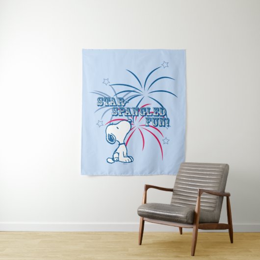 Tenture Étoile Snoopy Fun Spangé (En situation)