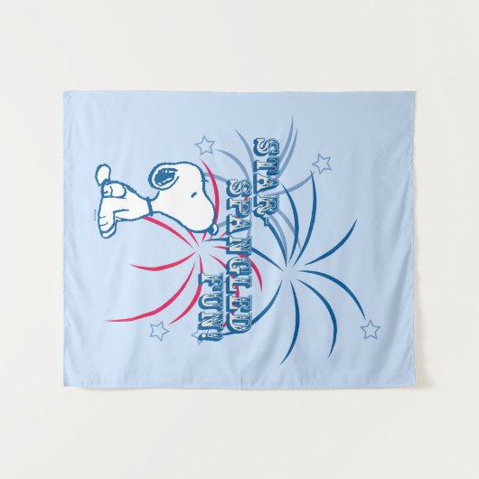 Tenture Étoile Snoopy Fun Spangé (Devant (Horizontal))