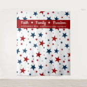 Tenture Étoiles chrétiennes patriotiques Toile de fond pou (Devant)