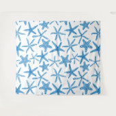 Tenture étoiles de mer en bleu (Devant (Horizontal))