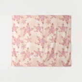 Tenture Étoiles de mer et pastel rose corail (Devant (Horizontal))