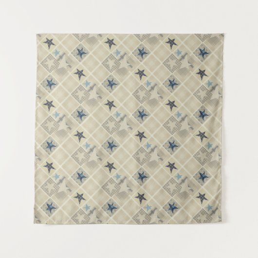 Tenture Etoiles, patchwork (Devant)