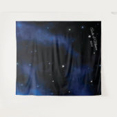 Tenture Étoiles scintillantes à la pendaison nocturne (Devant (Horizontal))