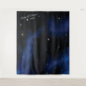 Tenture Étoiles scintillantes à la pendaison nocturne (Devant)