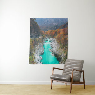 Tenture Etonnant fleuve Soča Pont Napoléon, Slovénie