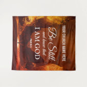 Tenture ÊTRE ENCORE ET CONNAISSEZ Psaume 46:10 Église Mur (Devant (Horizontal))